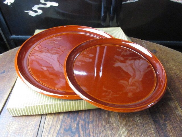 大小２組/天然木/うるし塗装/漆器/未使用品