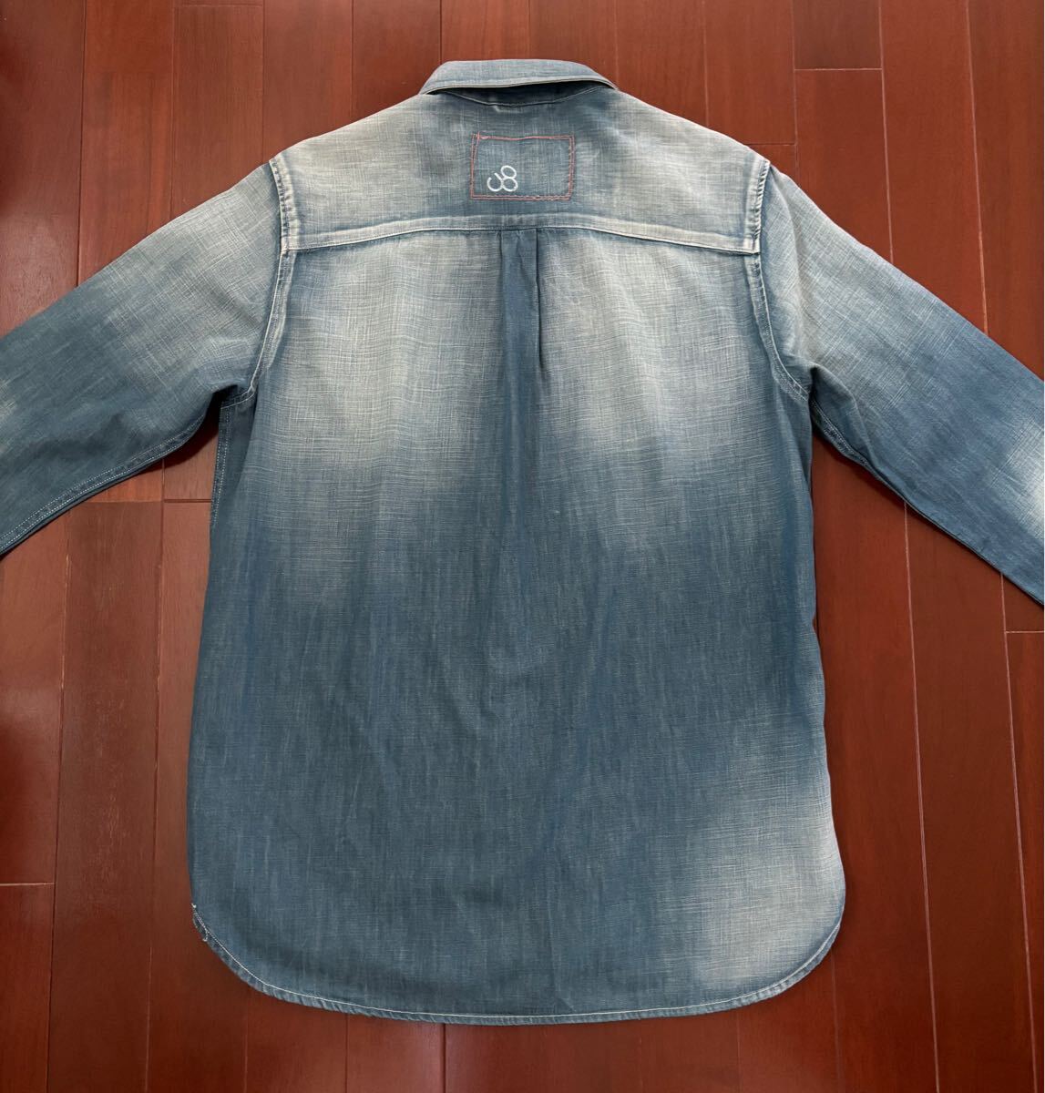 Johnbull мужской Denim рубашка M длинный рукав рубашка work shirt Dungaree рубашка сделано в Японии 