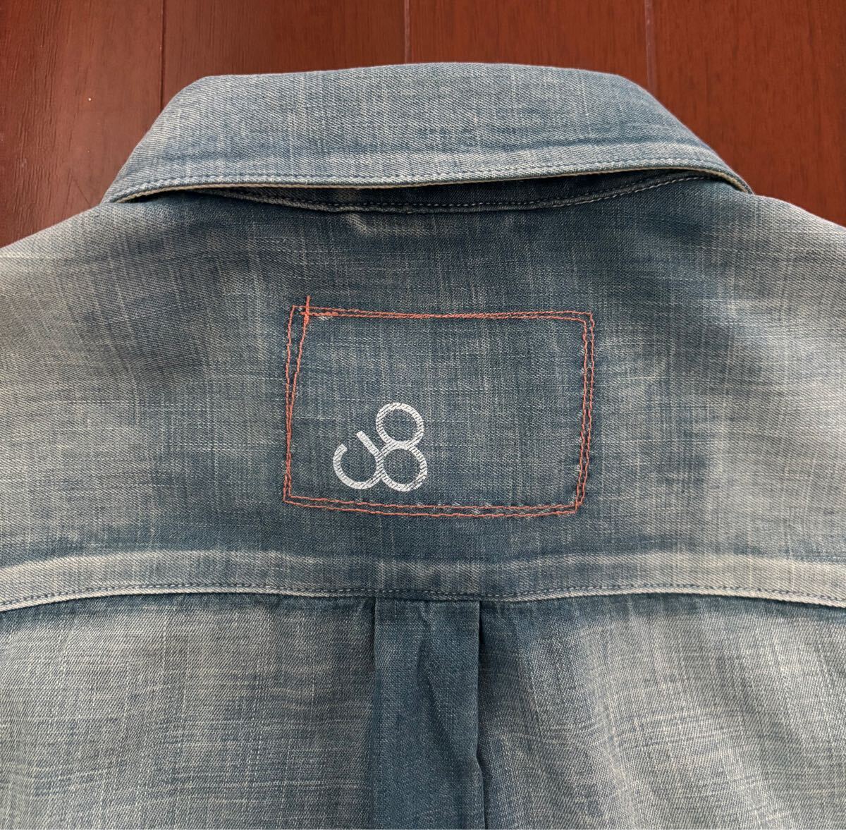 Johnbull мужской Denim рубашка M длинный рукав рубашка work shirt Dungaree рубашка сделано в Японии 