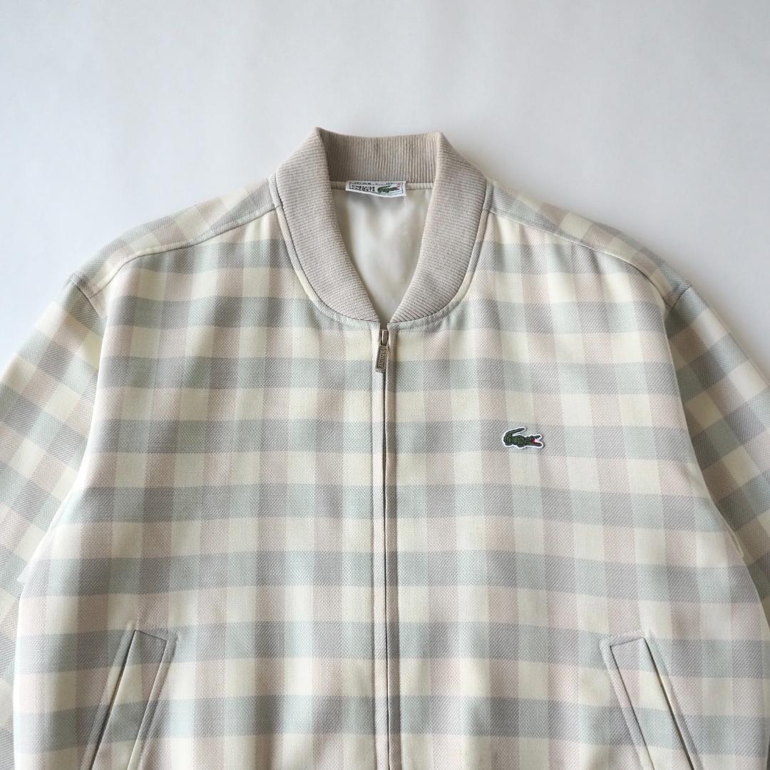 ラコステ Lacoste スイングトップ ブルゾン チェック柄 ブルー ラコステ Lacoste スイングトップ ブルゾン チェック柄 ブルー