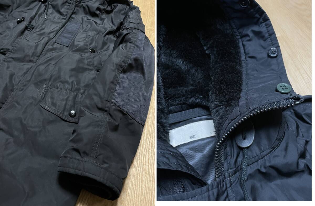 HARE N3Bタイプ(サイズS) カラーBLACK 送料無料ハレ ミリタリー ジャケット 中古品