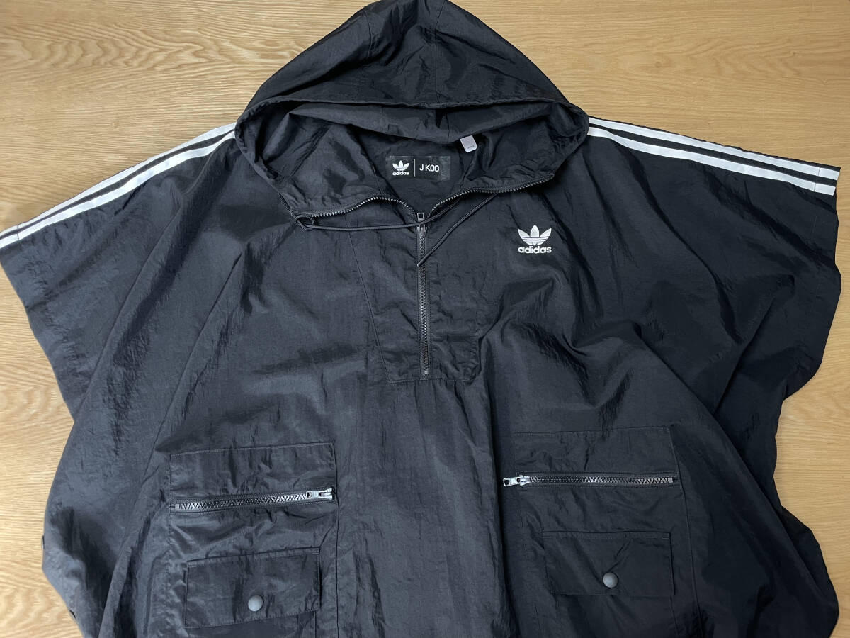 adidas J KOO черный нейлон пончо asimeto Lee One-piece женский Adidas J Koo размер 34 б/у прекрасный товар 