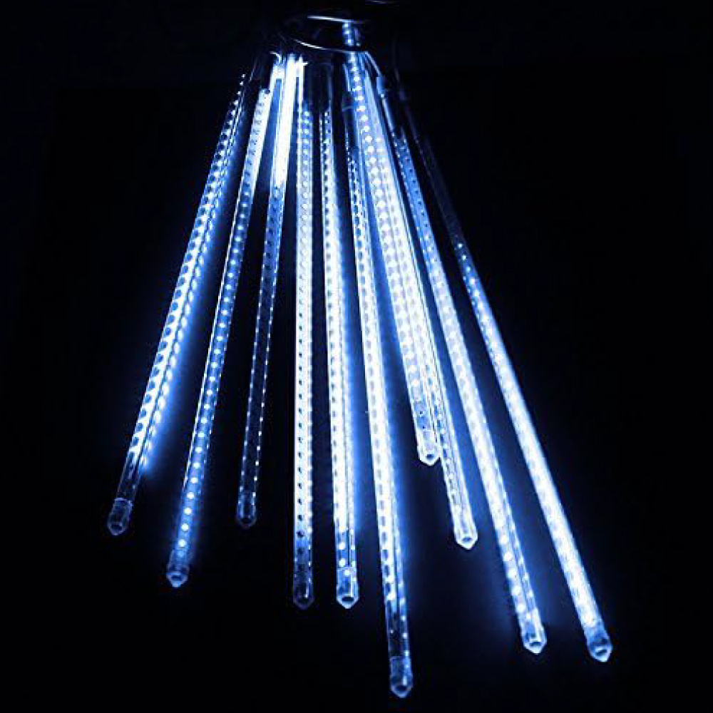 ジャンク品 特価 LEDイルミネーション スノーフォール 50cm 10本 スノードロップ ナイアガラ つらら 雪 流れるイルミネーション 9