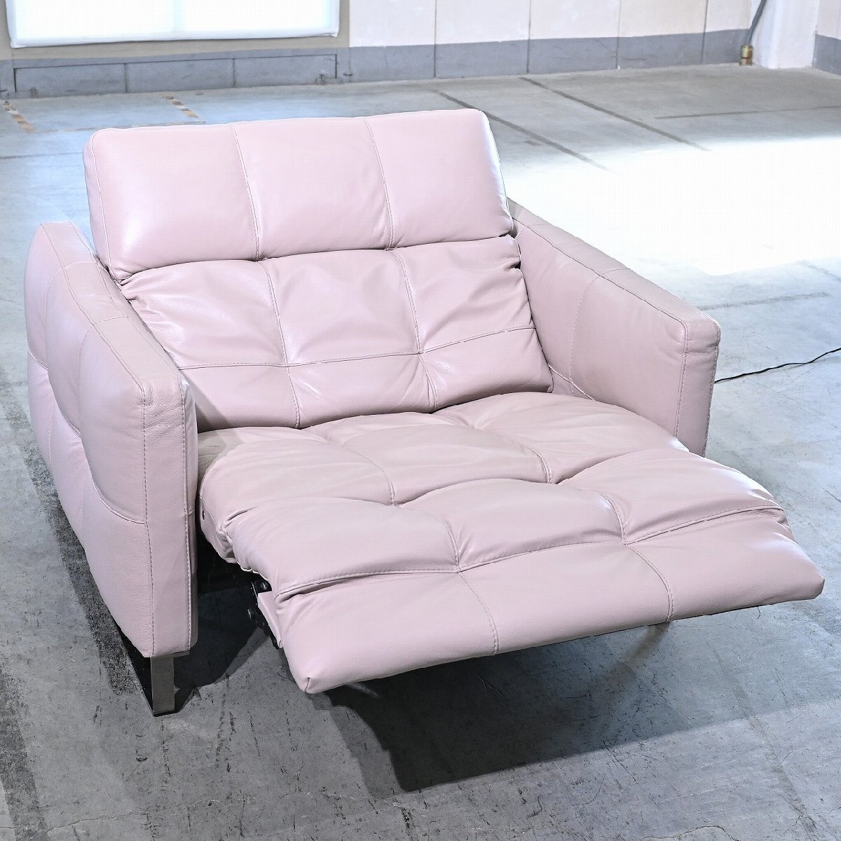 Natuzzi italia 94万「PHILO/フィロー」一人掛けソファ B 電動リクライニング 本革 レザー キルティング リビング ダイニング ナツッジ
