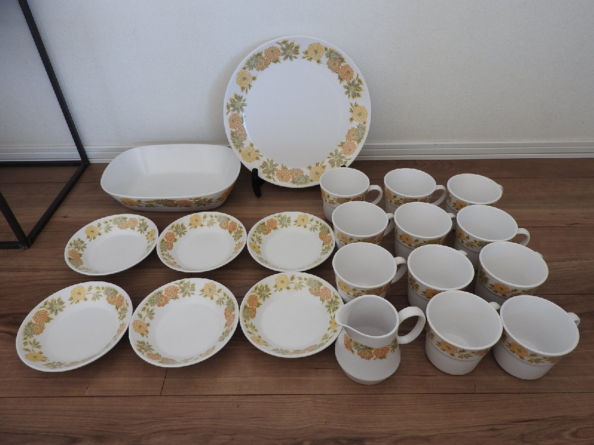 ★☆ノリタケ Noritake PROGRESSION CHINA SUNNY SIDE 花模様 プレート 平皿 四方鉢 ミルクピッチャー マグカップ まとめ ☆★
