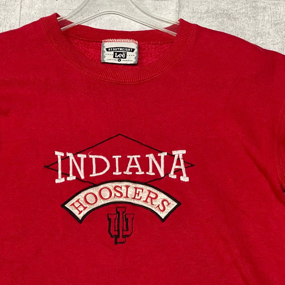90s Lee カレッジロゴ USA制 スウェット トレーナー チームロゴ リー　　90年代 INDIANA HOOSIERS インディアナ フーシャーズ 50/50 YL633
