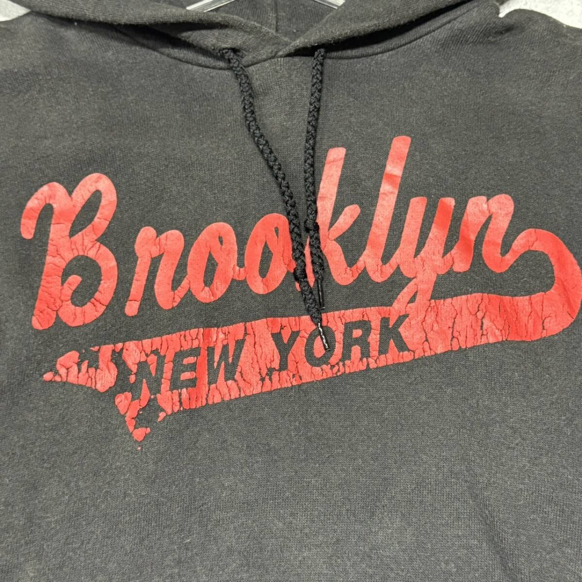 90s kids vintage Brooke Lynn New York SANTEE солнечный чай USA производства корпус NEWYORK Brooklyn большой Logo Япония размер 140~150 ранг YT382