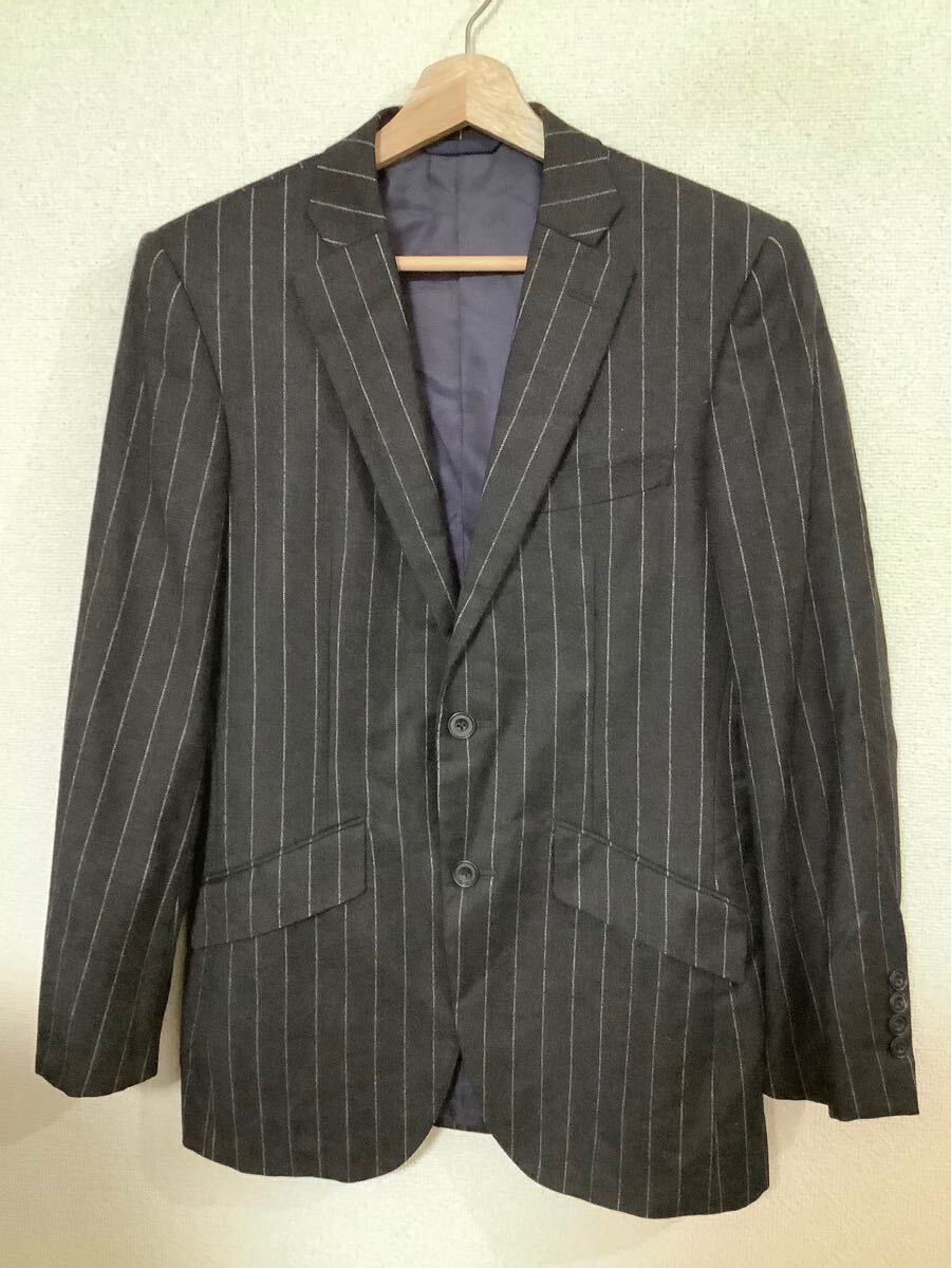 ALFIT アルフィット　ストライプ柄　ウールジャケット　大阪　日本製　セレクト　紳士服　メンズ　古着　36