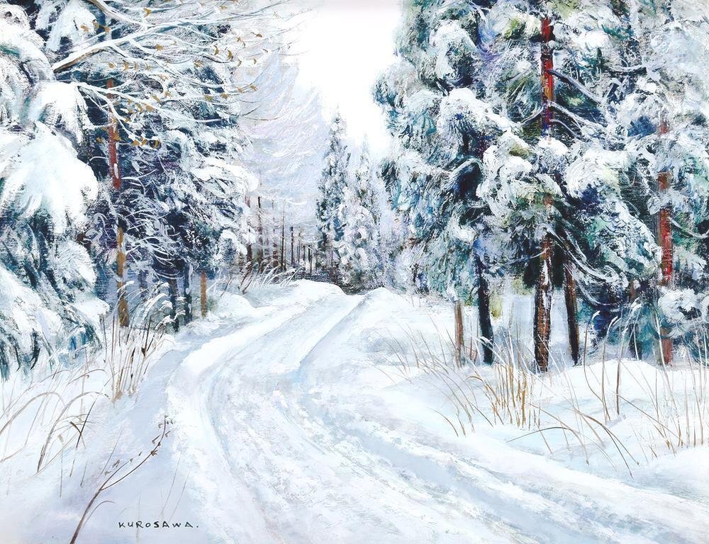 水墨画 富士山 冬の風景 黒澤信男|ホビー・楽器・アート 水墨画 富士山 冬の風景 黒澤信男|ホビー・楽器・アート