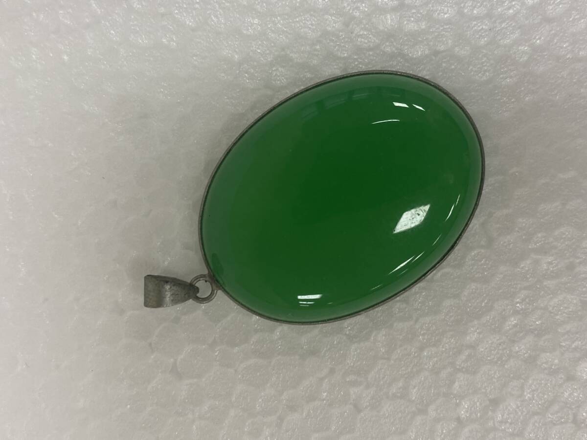 ■中国古玩 装身具【翡翠ヒスイ ペンダントトップ 】 時代物 極上品■_画像9