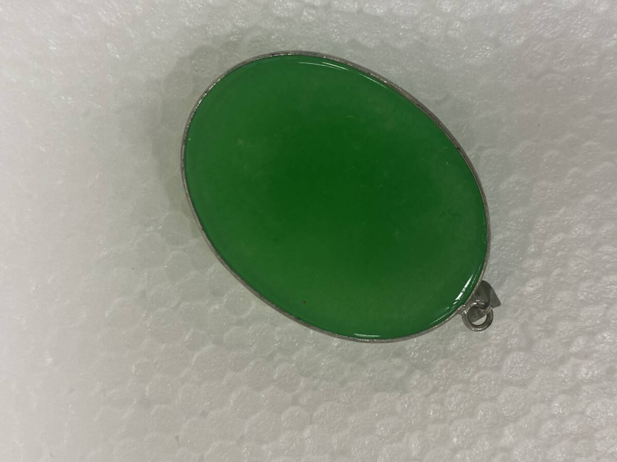 ■中国古玩 装身具【翡翠ヒスイ ペンダントトップ 】 時代物 極上品■_画像8
