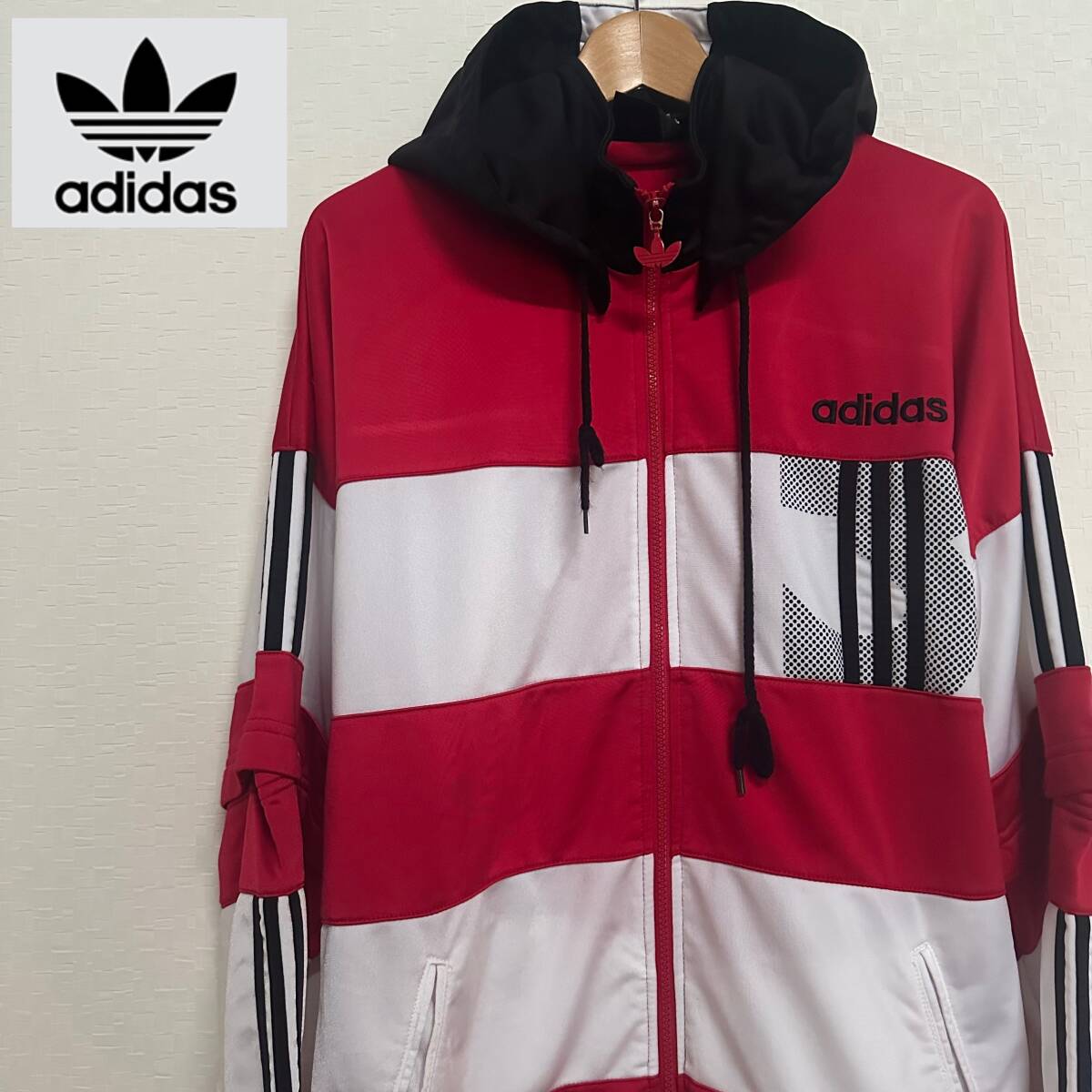 希少　90‘s adidas トラックジャケット　US Sサイズ　トレフォイル　デタッチャブル仕様