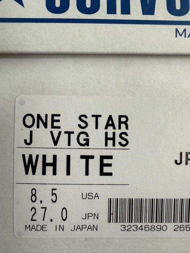  сделано в Японии Converse время линия one Star J VTG HS 27cm каблук Star TIME LINE
