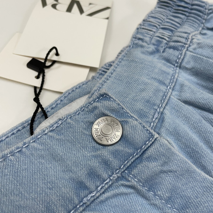 ZARA /152cm/ ライトブルー デニムスカート キッズ レディース タグ付き カジュアル ボトム 女子 アウトドア 生地 コットン デイリー ザラ