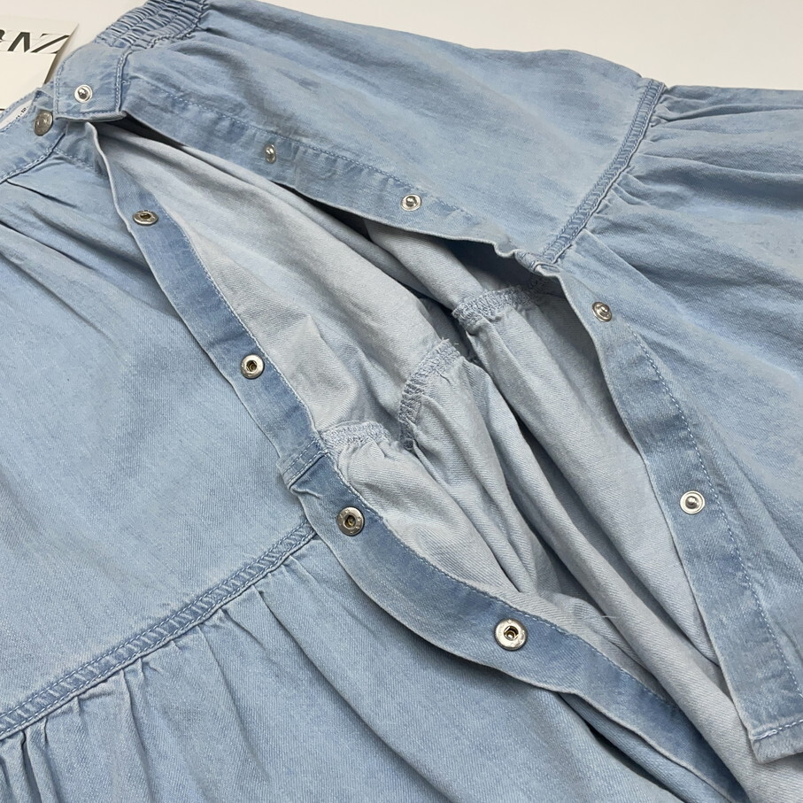 ZARA /152cm/ ライトブルー デニムスカート キッズ レディース タグ付き カジュアル ボトム 女子 アウトドア 生地 コットン デイリー ザラ