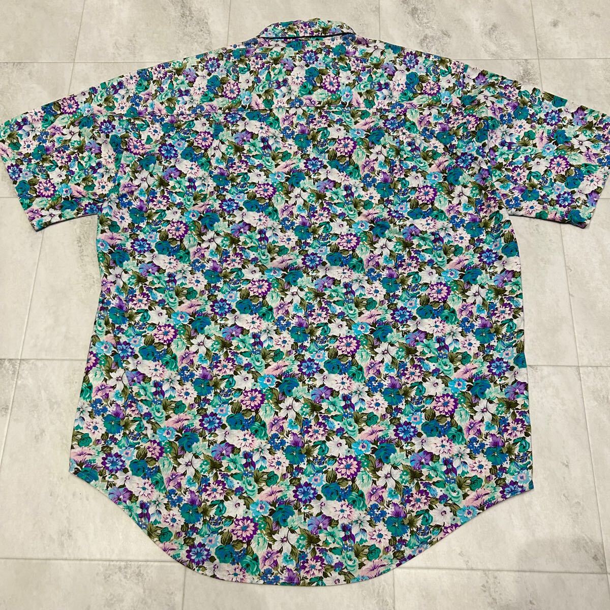Arnold Palmer アーノルドパーマー 総柄 柄シャツ 花柄 レトロ アート ビンテージ 半袖シャツ