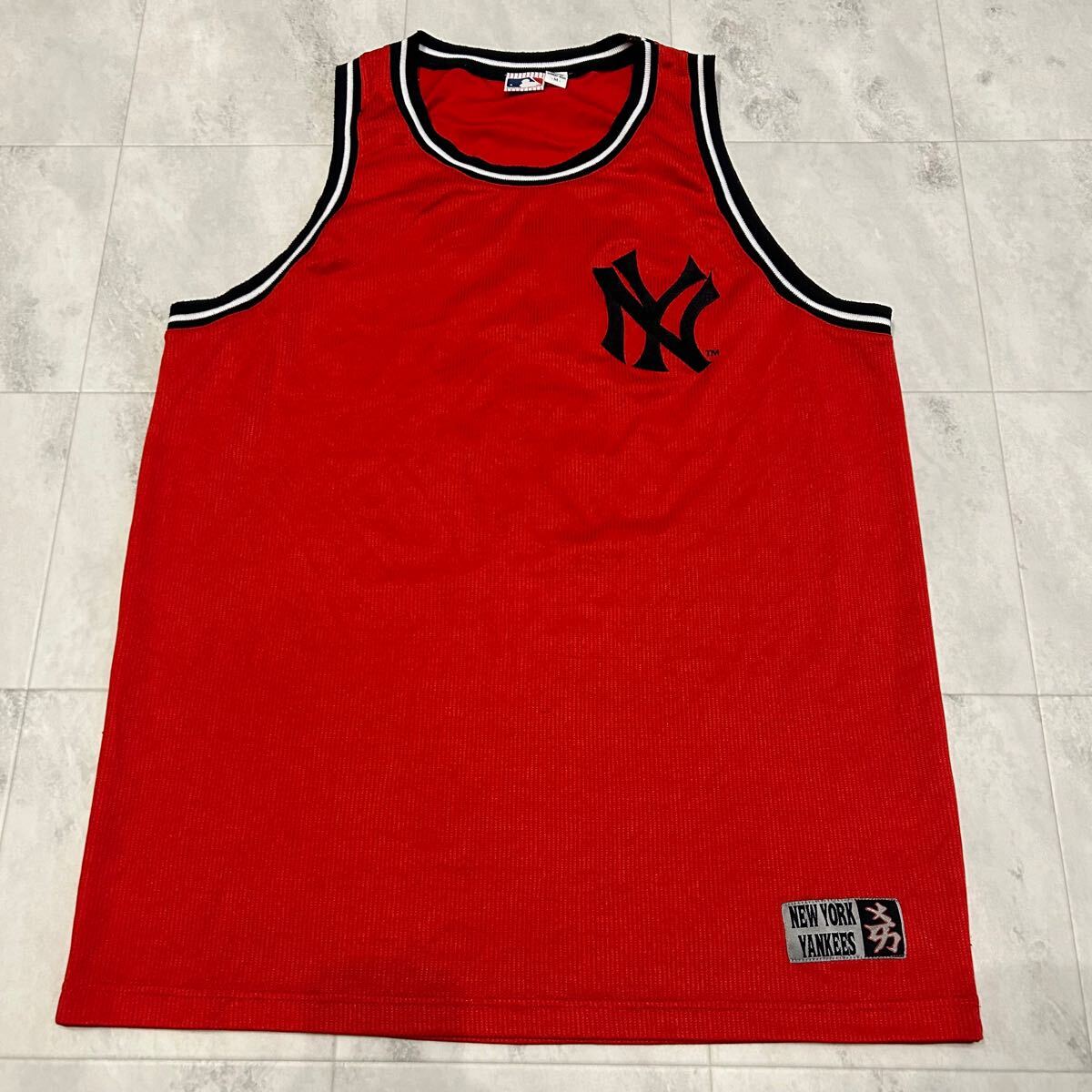 希少 NEW YORK YANKEES ニューヨークヤンキース 漢字 MLB OFFICIAL LICENSEE SUMITOMO CORPORATION 刺繍 ビンテージ タンクトップ