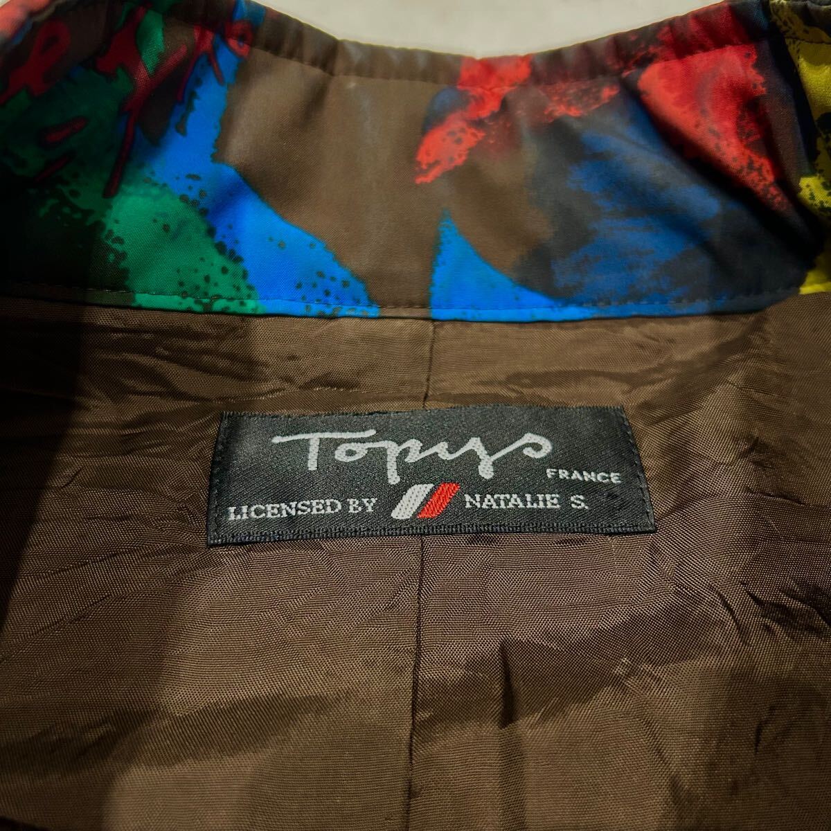 TOPYS FRANCE NATALIE 総柄 アウター ブルゾン ジャケット ポリエステル100% アトリエドール_画像7