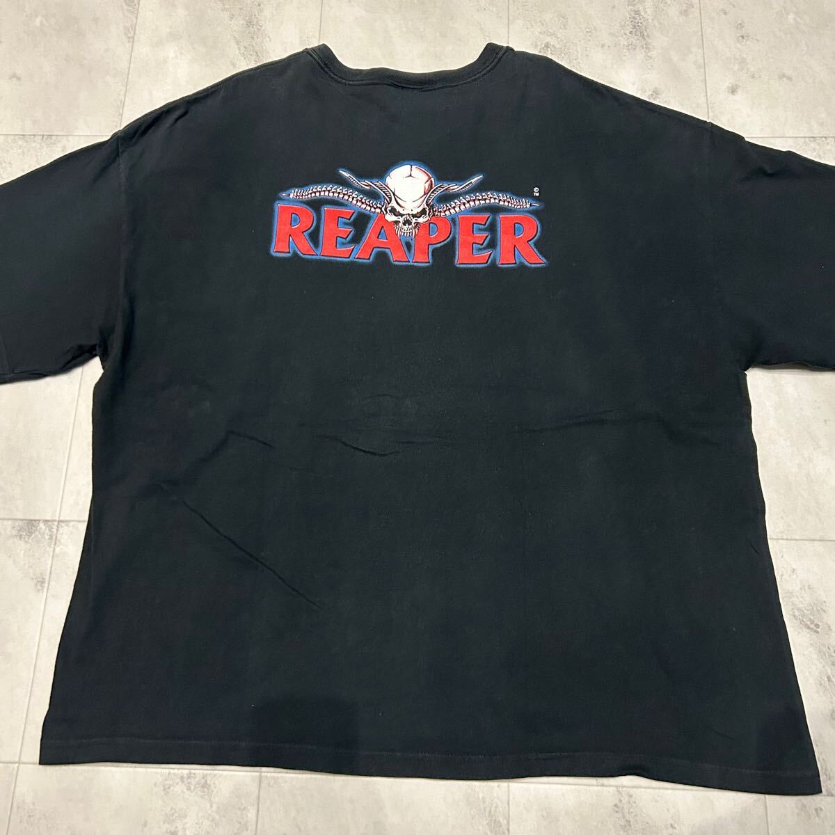 00s REAPER Hanes BEEFY-T 両面 プリント ビンテージ 半袖Tシャツ size3XL ビッグサイズ