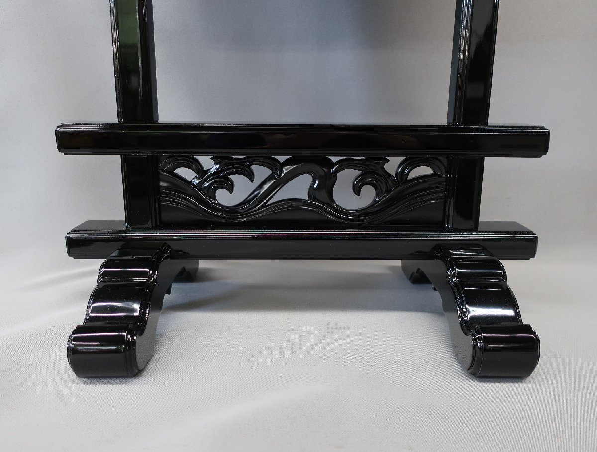 新品】見台 黒塗仕上 一尺四寸 ②-⑤ 仏壇・仏具 新品】見台 黒塗仕上 一尺四寸 ②-⑤ 仏壇・仏具