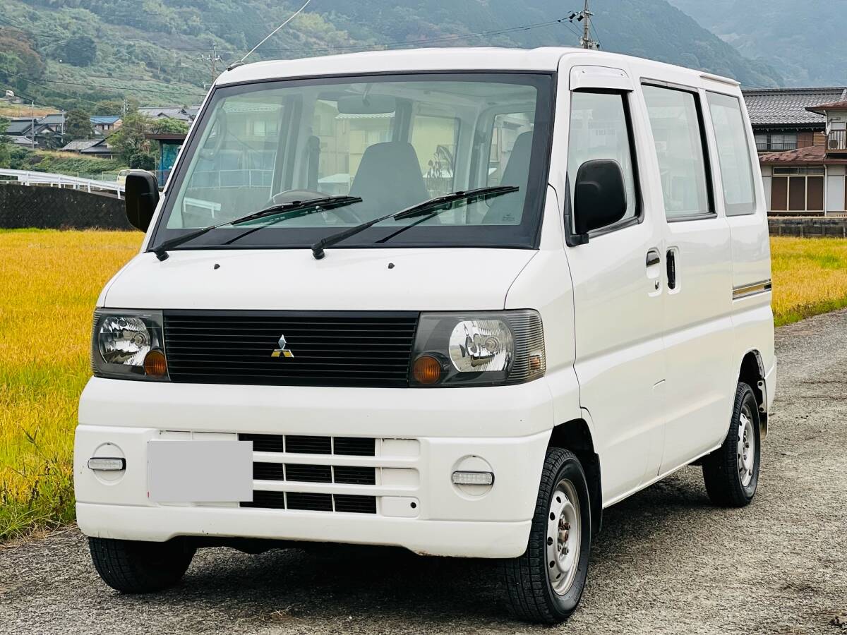 H15年LE-U62Vミニキャブバン4WD5速マニュアルパワステエアコン付きタイミングベルト交換車検8年11月