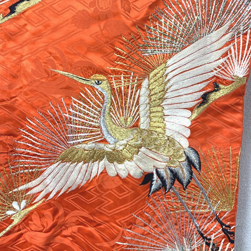〇きものマーチ〇金糸 銀糸 色打掛 鶴 松 結婚式 ブライダル お 〇きものマーチ〇金糸 銀糸 色打掛 鶴 松 結婚式 ブライダル お