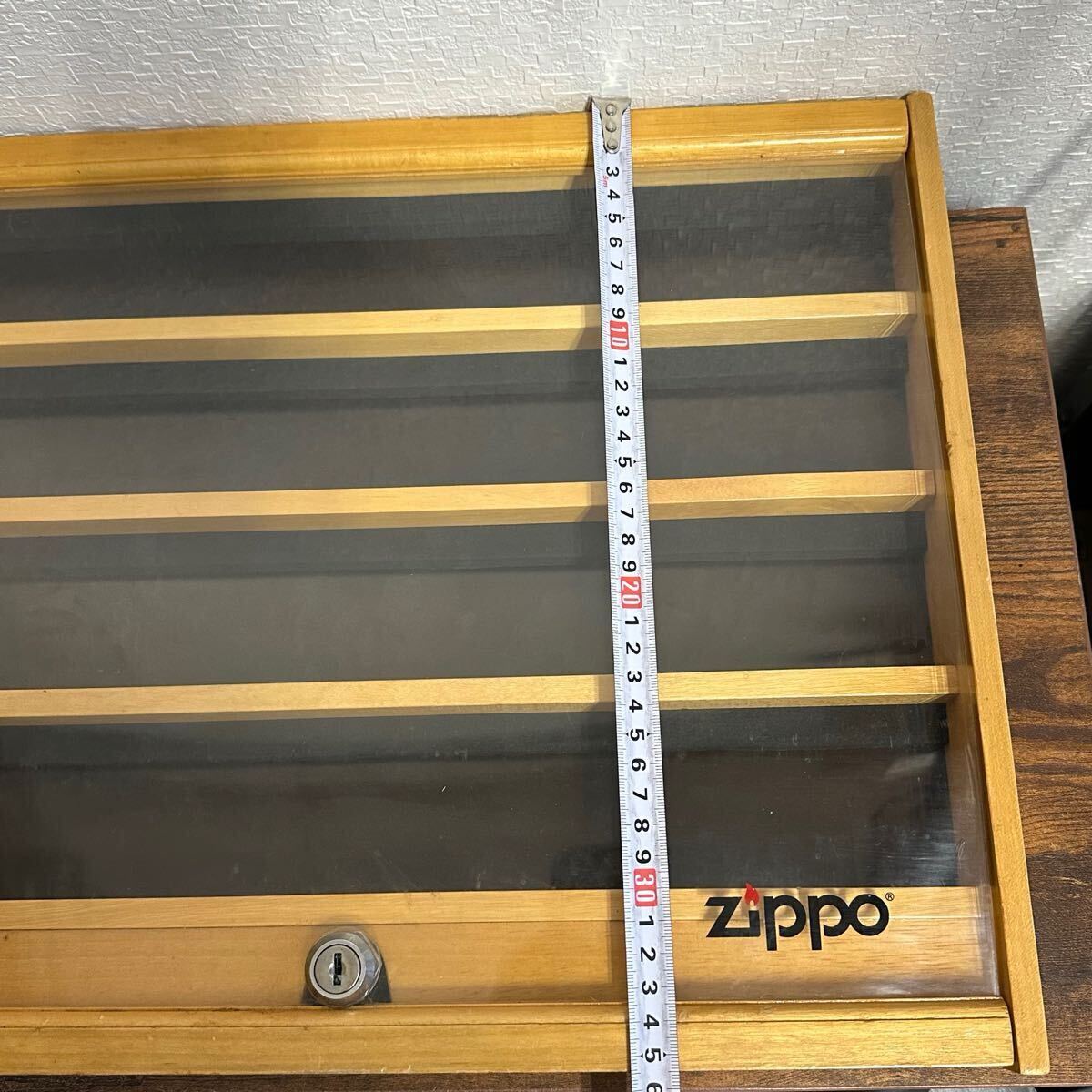 ZIPPO コレクションケース 鍵付き 木製 インテリア 【中古品 ZIPPO コレクションケース 鍵付き 木製 インテリア 【中古品