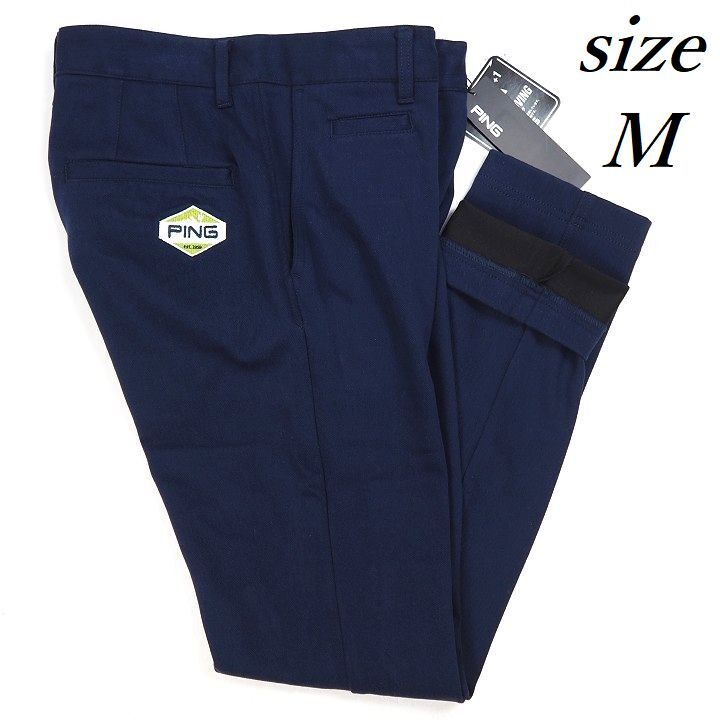 R661 新品 PING GOLF ピン ゴルフ ストレッチ ボンディング パンツ 起毛 保温性 ネイビー M