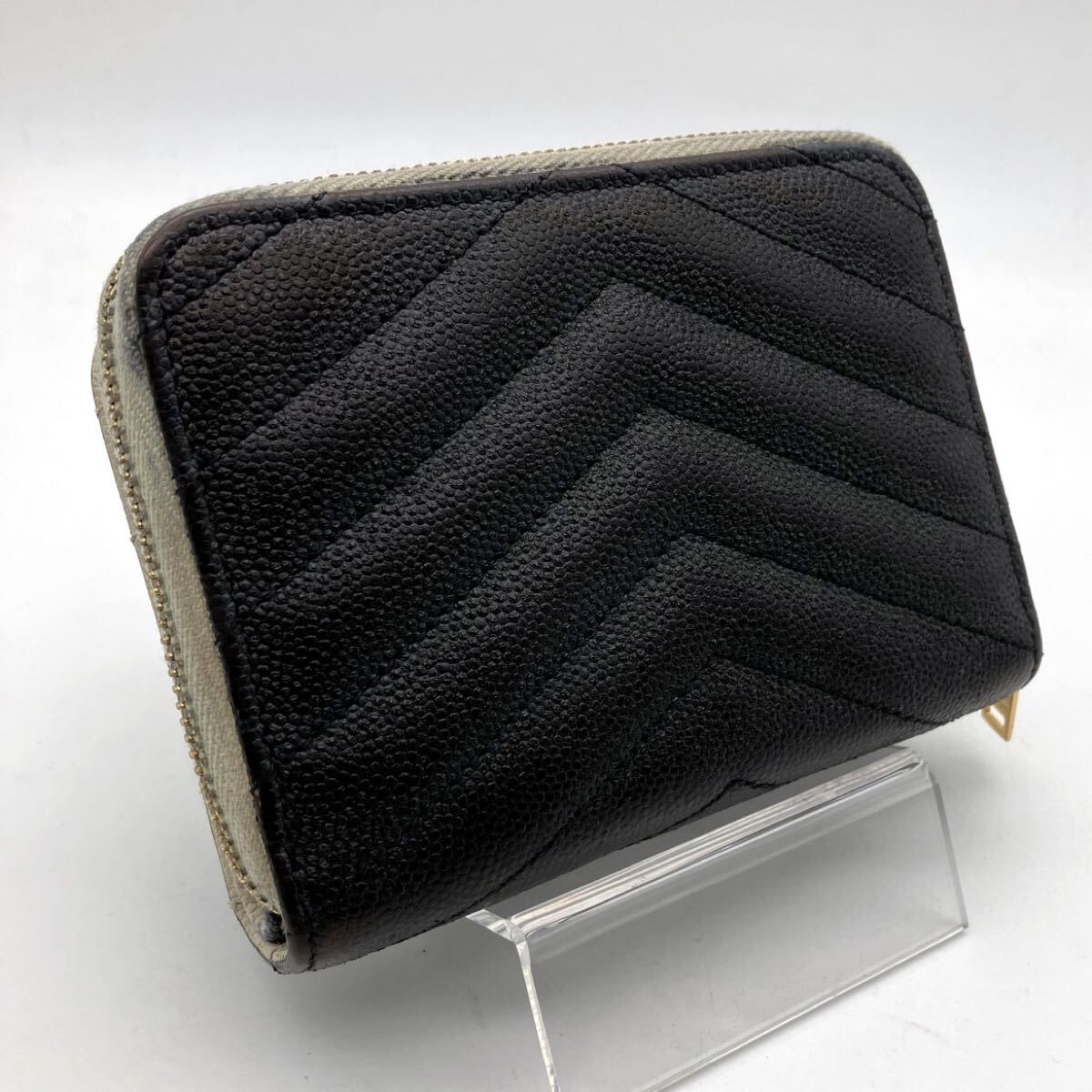 イヴ・サンローラン 財布 ラウンドジップ YSL 二つ折り ミニ財布 イヴ・サンローラン 財布 ラウンドジップ YSL 二つ折り ミニ財布