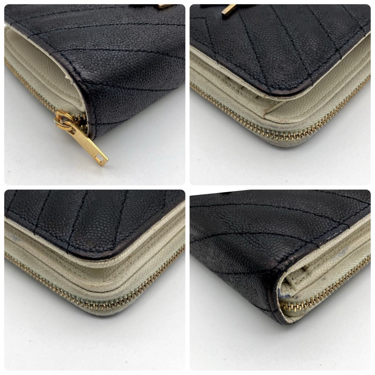 イヴ・サンローラン 財布 ラウンドジップ YSL 二つ折り ミニ財布 イヴ・サンローラン 財布 ラウンドジップ YSL 二つ折り ミニ財布