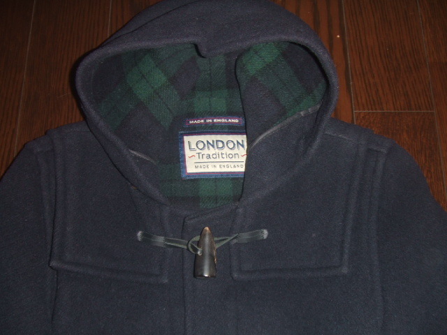 ★英国製 美品 LONDON TRADITION / フーデッド ダッフルコート 保温秀逸/ 40(肩幅41cm身幅50cm着丈87cm袖丈60cm) ★