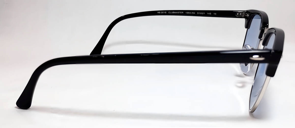 RB3016 135464 51-21 Black on silver RAY-BAN CLUBMASTER レイバン クラブマスター 國內(nèi)正規(guī) 正規(guī)保証書付き