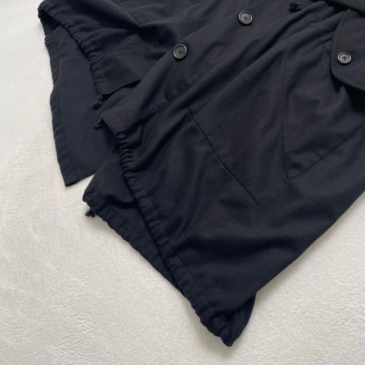ANN DEMEULEMEESTER モッズコート XXS ブラック ジャケット ANN DEMEULEMEESTER モッズコート XXS ブラック ジャケット