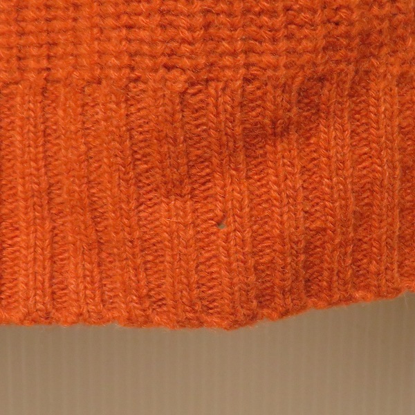 #wxc カールヘルム KarlHelmut カーディガン L オレンジ ニット ジップアップ 刺繍 ロゴ シンプル メンズ [876692]