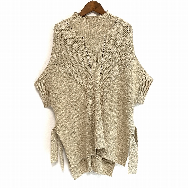 #snc モラビト Morabito ニット?セーター 38 ゴールド ラメ ハイネック ドルマンスリーブ レディース [855381]