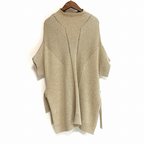 #snc モラビト Morabito ニット?セーター 38 ゴールド ラメ ハイネック ドルマンスリーブ レディース [855381]