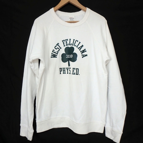#wnc メイヨースプルース MAYO SPRUCE トレーナー・パーカー L 白 緑 柄 裏起毛 USA メンズ [903423]