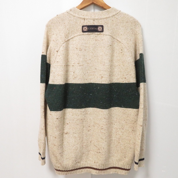 #wnc アイスバーグ ICEBERG カーディガン S ベージュ 茶 緑 ニット プルート ディズニー ロゴ イタリア制 メンズ [898942]