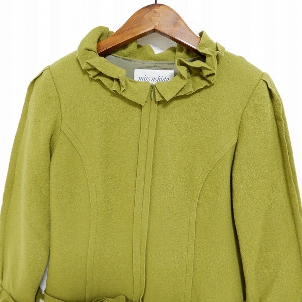 #wnc ミスアシダ missashida ワンピース 7 緑系 フリル 切替 バックジップ レディース [897856]_画像3
