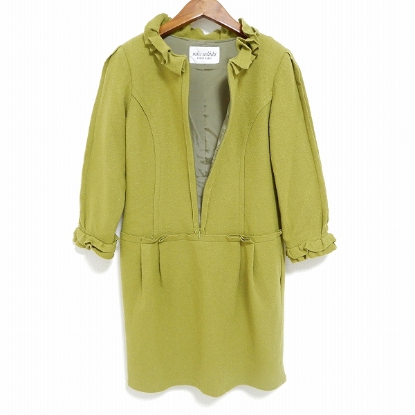 #wnc ミスアシダ missashida ワンピース 7 緑系 フリル 切替 バックジップ レディース [897856]_画像4
