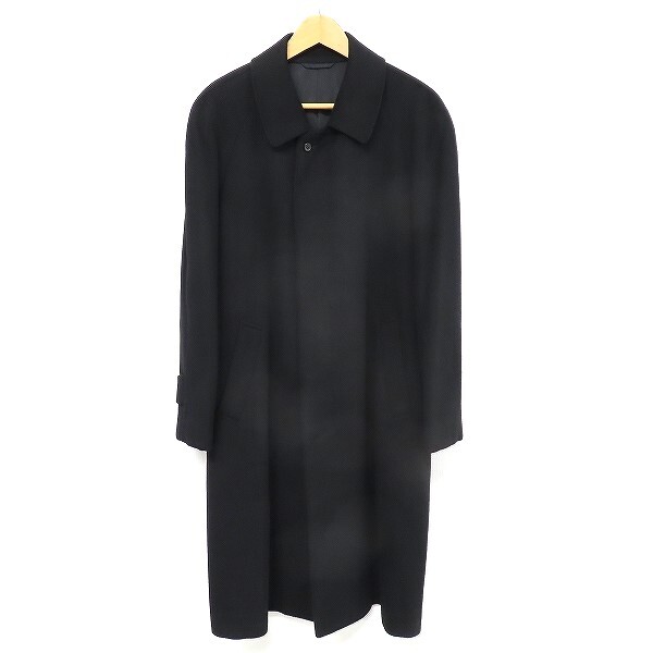 #wnc バレンシアガ BALENCIAGA コート 黒 ロング カシミヤコート ステンカラー メンズ [912342]