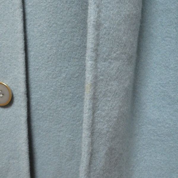 #wnc バーバリー BURBERRY ジャケット 9 緑系 ノーカラー ウール シンプル 無地 マフラー付き レディース [921153]
