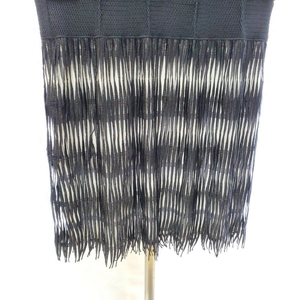 #snc ヴィヴィアンタム VIVIENNETAM ワンピース 0 黒 白 パワーネット ノースリーブ 切替 レディース [893640]