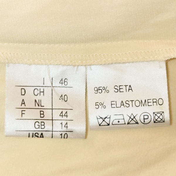 #anc ジャンフランコフェレ GIANFRANCOFERRE シャツ ブラウス 46 シャンパンゴールド シルク 大きいサイズ レディース [883728]