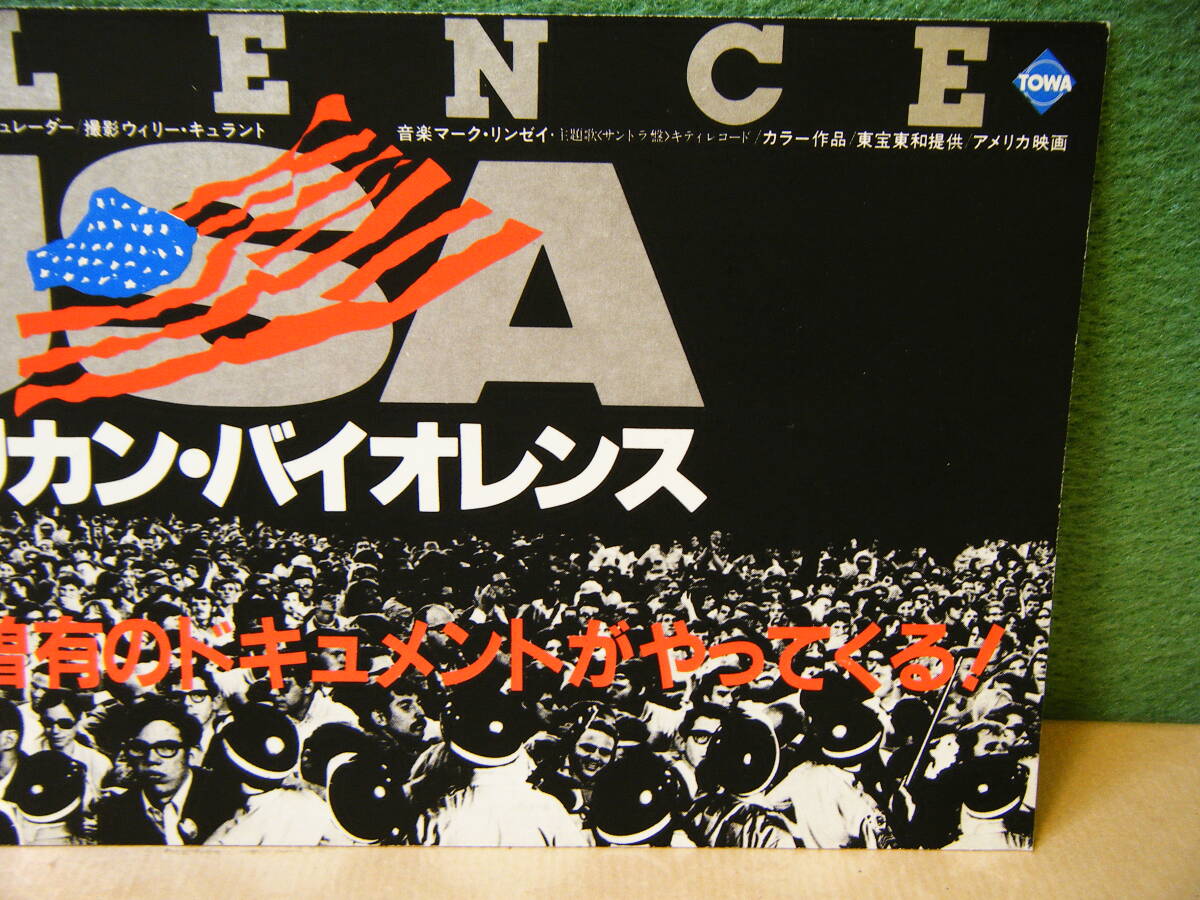 BE27◆送料無料◆希少『 アメリカン・バイオレンス U.S.A 』ドキュメント ハガキ 試写ご招待 当時物 非売品◆検= 映画チラシ_画像2