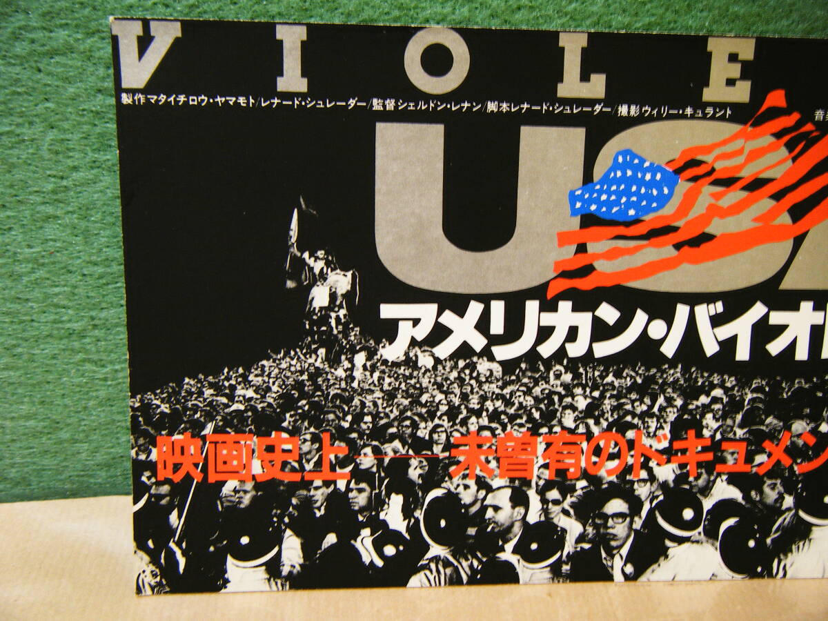 BE27◆送料無料◆希少『 アメリカン・バイオレンス U.S.A 』ドキュメント ハガキ 試写ご招待 当時物 非売品◆検= 映画チラシ_画像3