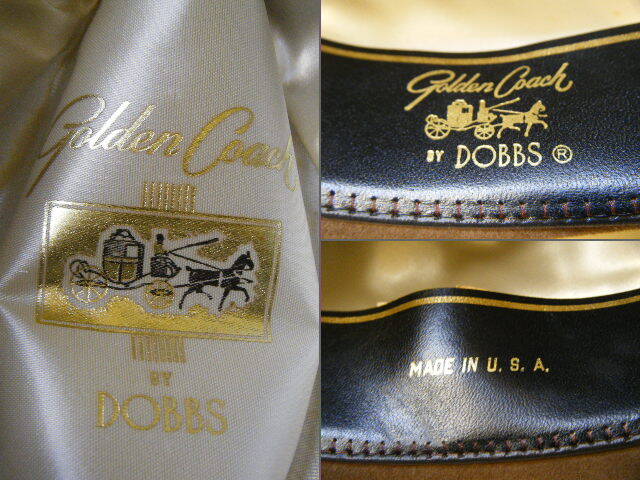 YO11◆ 70～80年代頃　DOBBS　 Golden Coach ドブス フエルト ハット◆サイズ：6 7/8 USA製 ビンテージ_画像6
