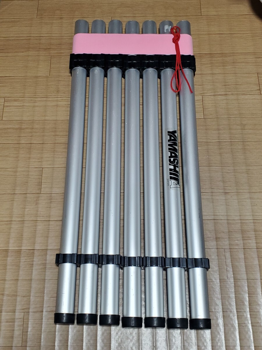★手渡し可 ヤマシタ YAMASHITA イカヅノ投入器 7本 イカヅノ発射器 イカヅノマット 船縁固定ヒモ付 イカ角 スッテ★