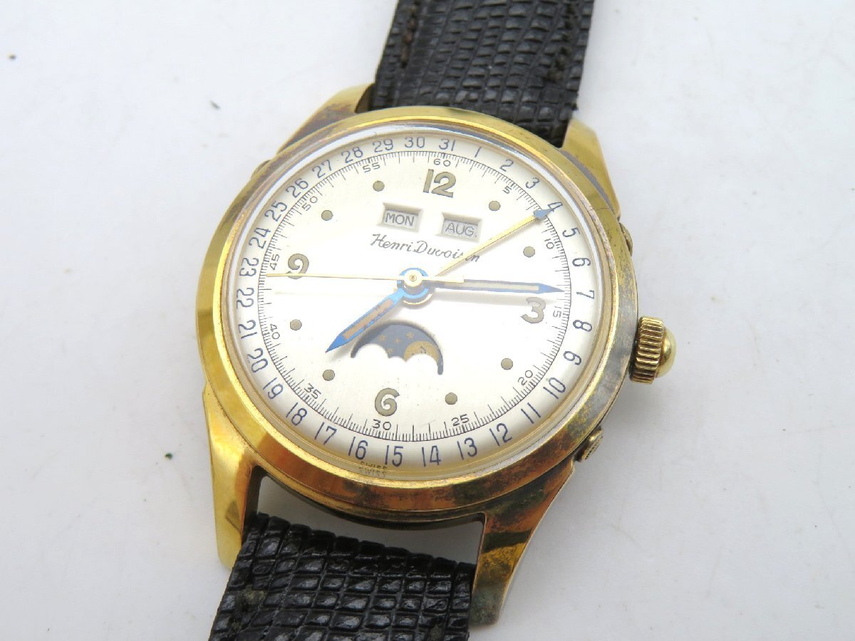 銀細工 1◇稼働◇ アンリ・デュボアザン cornavin watch ムーンフェイズ