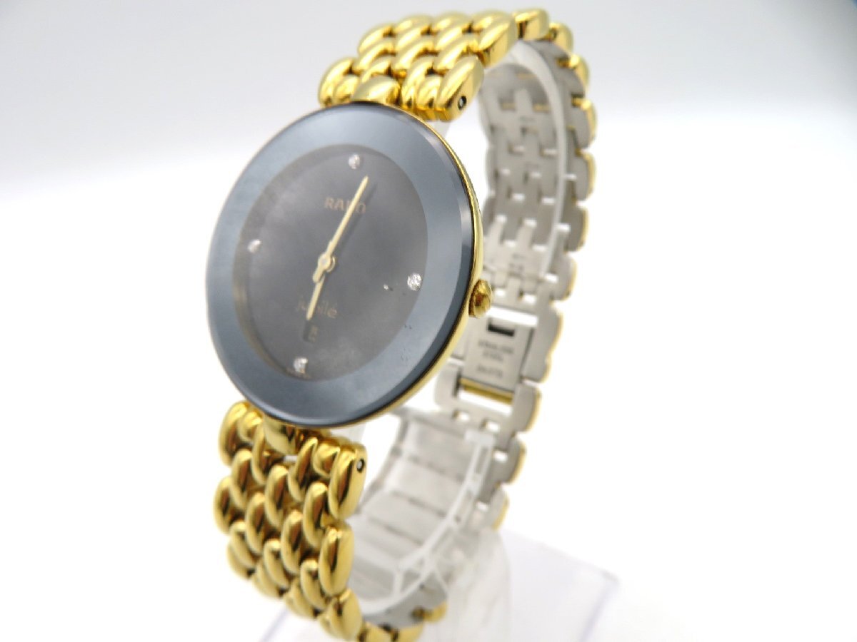 ◆1円◆稼働◆　ラド―　　　シルバー　クオーツ　ユニセックス　腕時計　　786708 1◇稼働◇ ラド\u2015 160.3677.2 ブラック クオーツ ユニセックス 腕時計